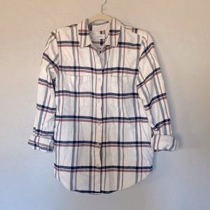 Carly Jean Los Angeles Flannel Plaid Button Down Size S